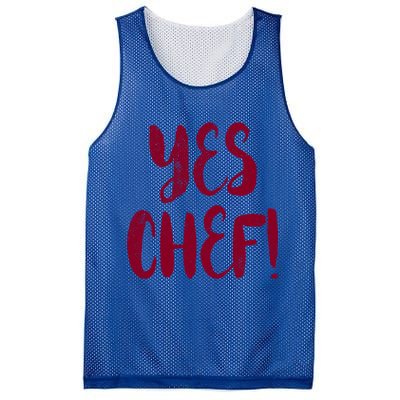 Yes Chef! Cool Design For Line Cooks Prep Cooks Sous Chef Gift Mesh Reversible Basketball Jersey Tank