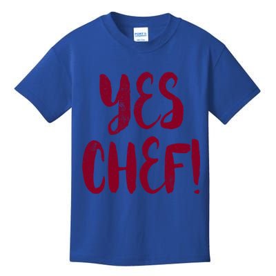 Yes Chef! Cool Design For Line Cooks Prep Cooks Sous Chef Gift Kids T-Shirt