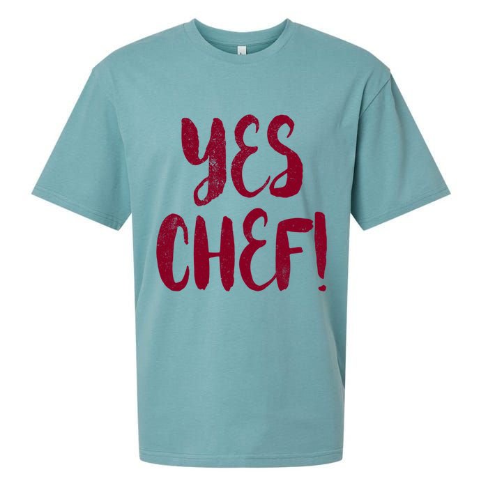 Yes Chef! Cool Design For Line Cooks Prep Cooks Sous Chef Gift Sueded Cloud Jersey T-Shirt
