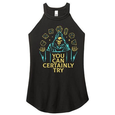 You Can Certainly Try Funny Skeleton Women’s Perfect Tri Rocker Tank