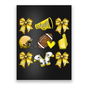 Yellow Cheer Coquette Football Mom Poster