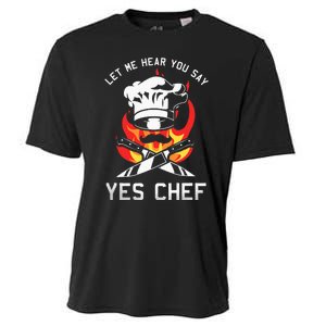 Yes Chef Cook Restaurant Cooking Culinary Gastronomy Food Cooling Performance Crew T-Shirt