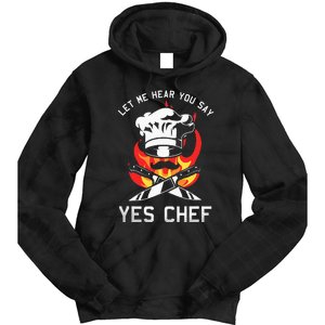 Yes Chef Cook Restaurant Cooking Culinary Gastronomy Food Tie Dye Hoodie