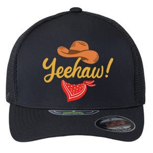 Yeehaw Cowboy Cowgirl Western Country Rodeo Flexfit Unipanel Trucker Cap