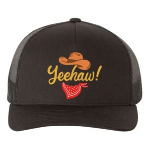 Yeehaw Cowboy Cowgirl Western Country Rodeo Yupoong Adult 5-Panel Trucker Hat