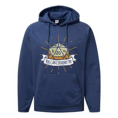 You Can Certainly Try Dragon Dice Wizard Gamer Performance Fleece Hoodie