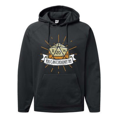 You Can Certainly Try Dragon Dice Wizard Gamer Performance Fleece Hoodie