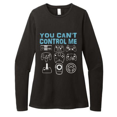 You CanT Control Me Funny Video Game Player Gaming Graphic Meaningful Gift Womens CVC Long Sleeve Shirt