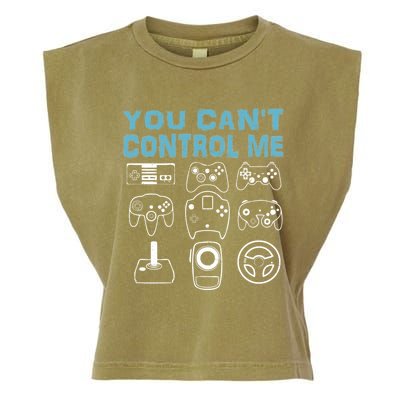 You CanT Control Me Funny Video Game Player Gaming Graphic Meaningful Gift Garment-Dyed Women's Muscle Tee