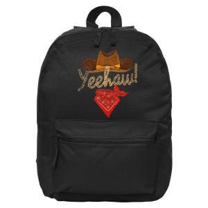 Yeehaw Cowboy Cowgirl Western Country Howdy Southern Yee Haw 16 in Basic Backpack