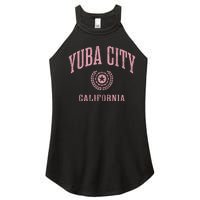 Yuba City Ca Vintage College Sports Design Women's Perfect Tri Rocker Tank