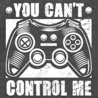 You Can’t Control Me Funny Video Game Player Gaming Quote Cute Gift Vector Backpack