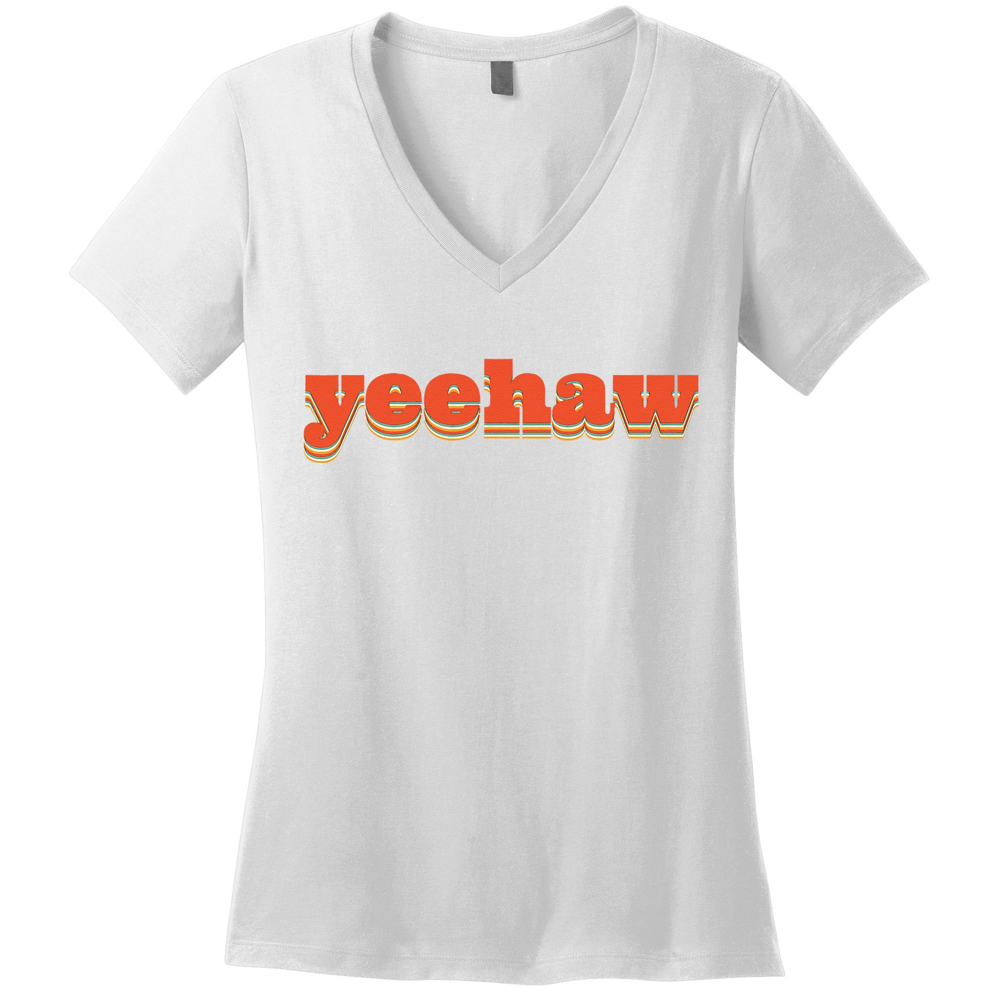 Yeehaw Cowboy Cowgirl Rodeo Country Southern Girl Yeehaw Women's V-Neck T-Shirt