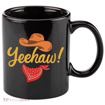 Yeehaw Cowboy Cowgirl Western Country Rodeo 11oz C Handle Ceramic Mug