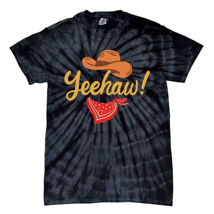 Yeehaw Cowboy Cowgirl Western Country Rodeo Tie-Dye T-Shirt