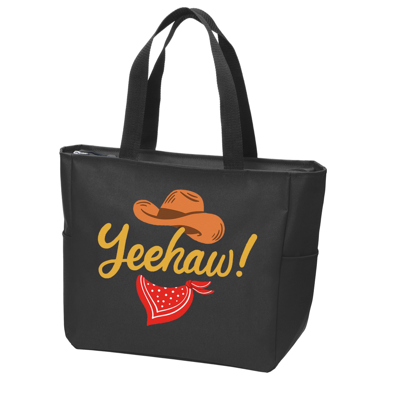 Yeehaw Cowboy Cowgirl Western Country Rodeo Zip Tote Bag