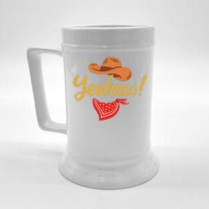 Yeehaw Cowboy Cowgirl Western Country Rodeo Beer Stein