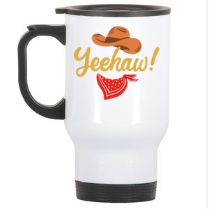 Yeehaw Cowboy Cowgirl Western Country Rodeo Stainless Steel Travel Mug