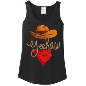 Yeehaw Cowboy Cowgirl Western Country Rodeo YeeHaw Ladies Essential Tank