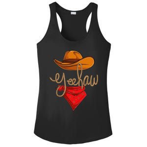 Yeehaw Cowboy Cowgirl Western Country Rodeo YeeHaw Ladies PosiCharge Competitor Racerback Tank