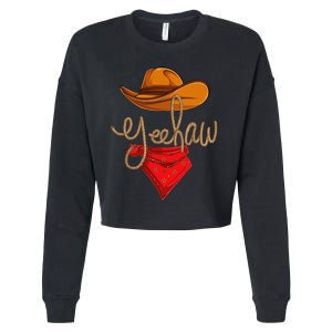 Yeehaw Cowboy Cowgirl Western Country Rodeo YeeHaw Cropped Pullover Crew