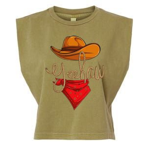 Yeehaw Cowboy Cowgirl Western Country Rodeo YeeHaw Garment-Dyed Women's Muscle Tee