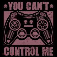 You Can’t Control Me Funny Video Game Player Gaming Quote Gift Bucket Hat