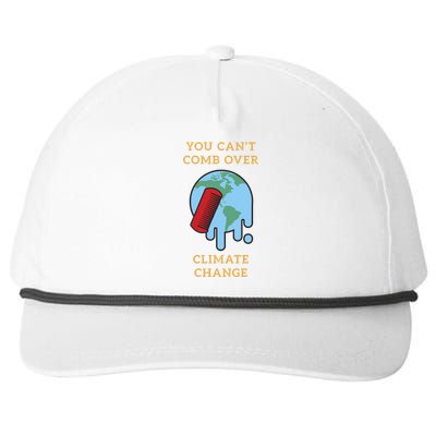 You Cant Comb Over Climate Change Great Gift Snapback Five-Panel Rope Hat