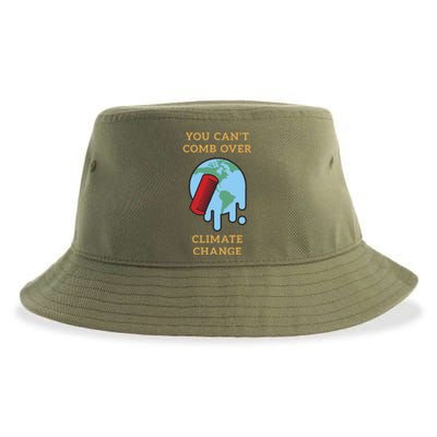 You Cant Comb Over Climate Change Great Gift Sustainable Bucket Hat