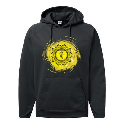 Yellow Chakra Chakras System Gold Series Performance Fleece Hoodie