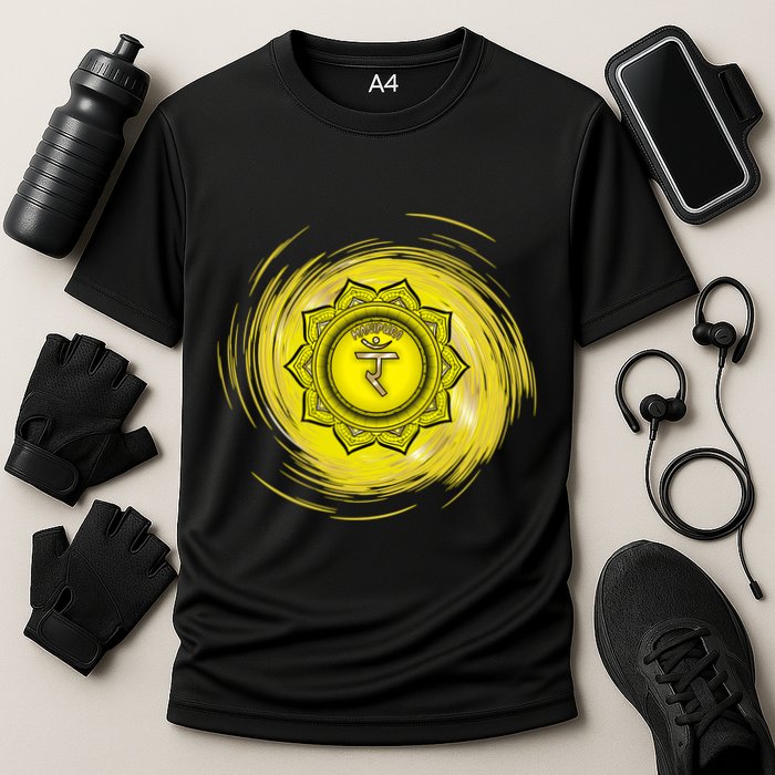 Yellow Chakra Chakras System Gold Series Cooling Performance Crew T-Shirt