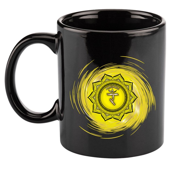 Yellow Chakra Chakras System Gold Series 11oz C Handle Ceramic Mug