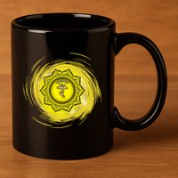 Yellow Chakra Chakras System Gold Series 11oz C Handle Ceramic Mug
