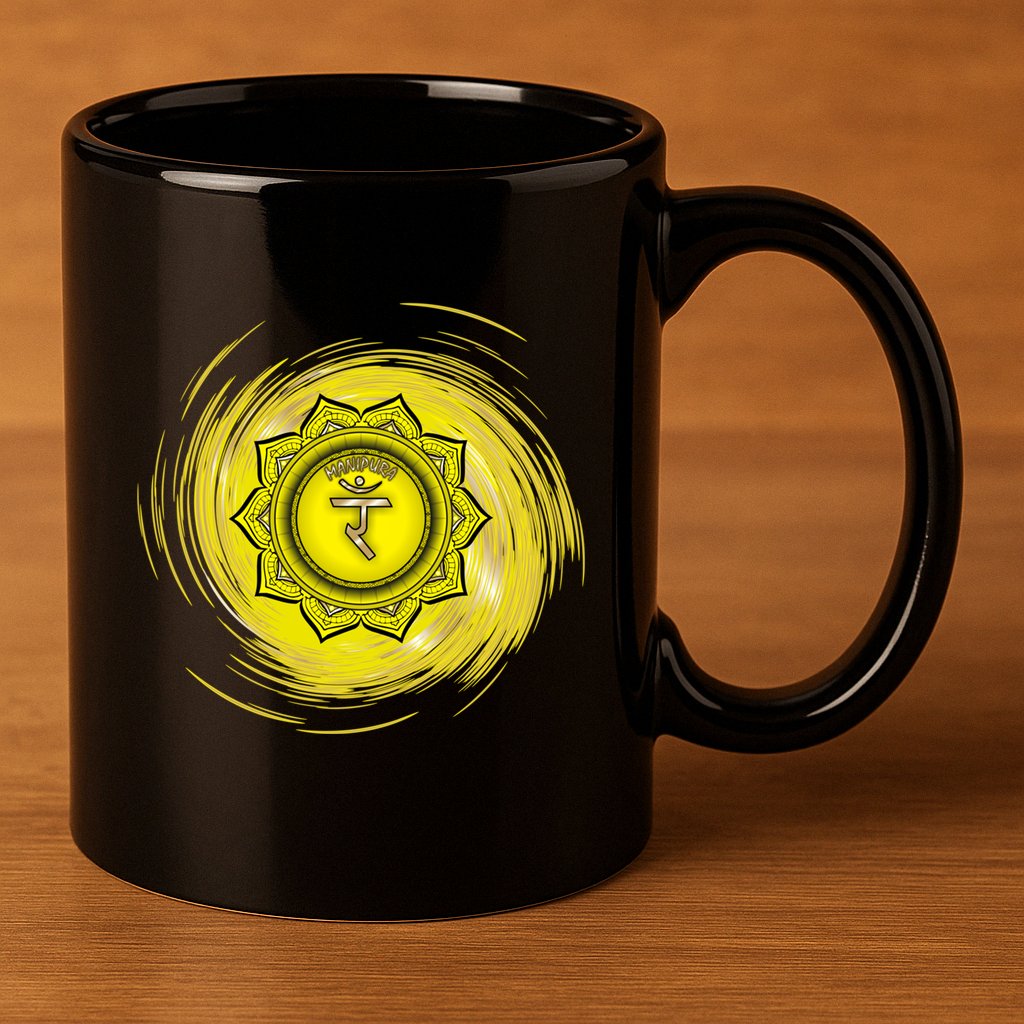 Yellow Chakra Chakras System Gold Series 11oz C Handle Ceramic Mug