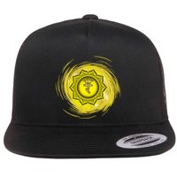Yellow Chakra Chakras System Gold Series Flat Bill Trucker Hat