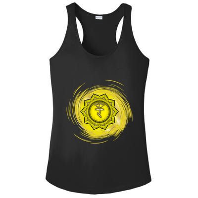 Yellow Chakra Chakras System Gold Series Ladies PosiCharge Competitor Racerback Tank