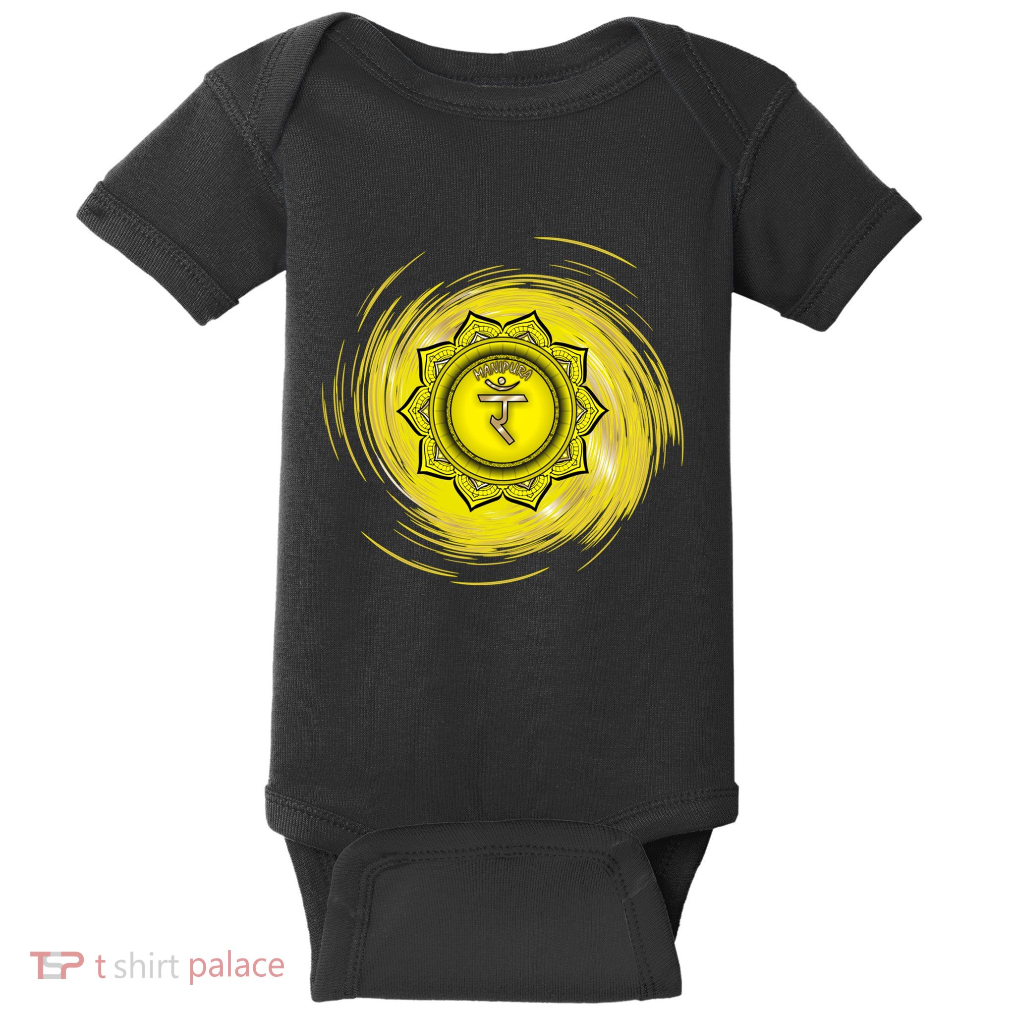 Yellow Chakra Chakras System Gold Series Baby Bodysuit