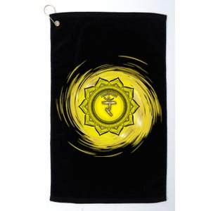 Yellow Chakra Chakras System Gold Series Platinum Collection Golf Towel