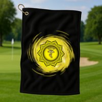 Yellow Chakra Chakras System Gold Series Golf Towel