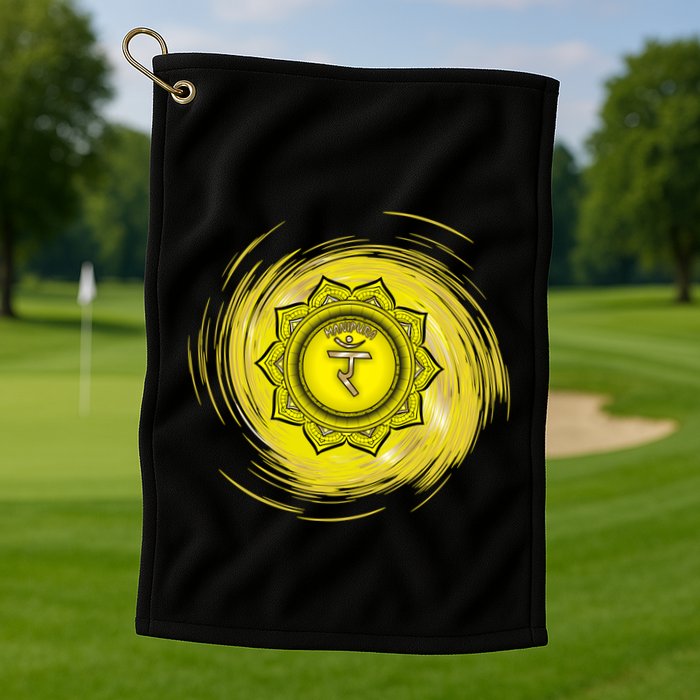 Yellow Chakra Chakras System Gold Series Golf Towel