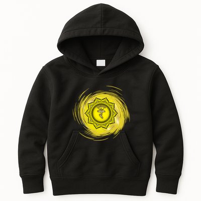 Yellow Chakra Chakras System Gold Series Kids Hoodie