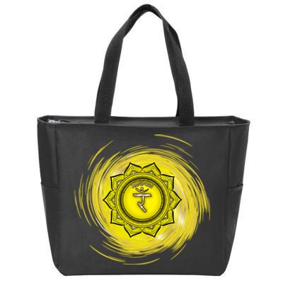 Yellow Chakra Chakras System Gold Series Zip Tote Bag