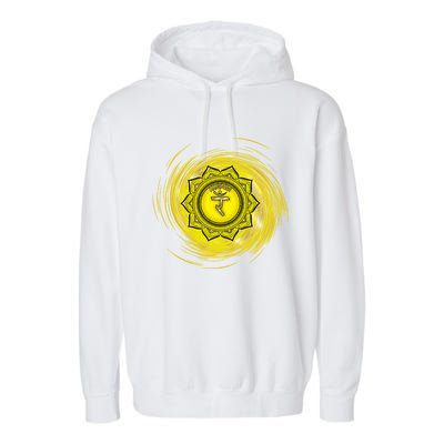 Yellow Chakra Chakras System Gold Series Garment-Dyed Fleece Hoodie