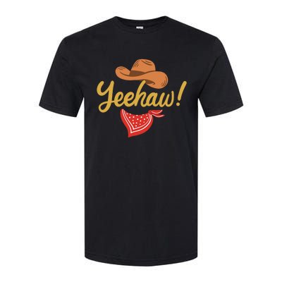 Yeehaw Cowboy Cowgirl Western Country Rodeo Softstyle CVC T-Shirt