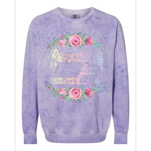 Yarn Craft Colored Sewing Machine Harmless Hobby Quilting Gift Colorblast Crewneck Sweatshirt