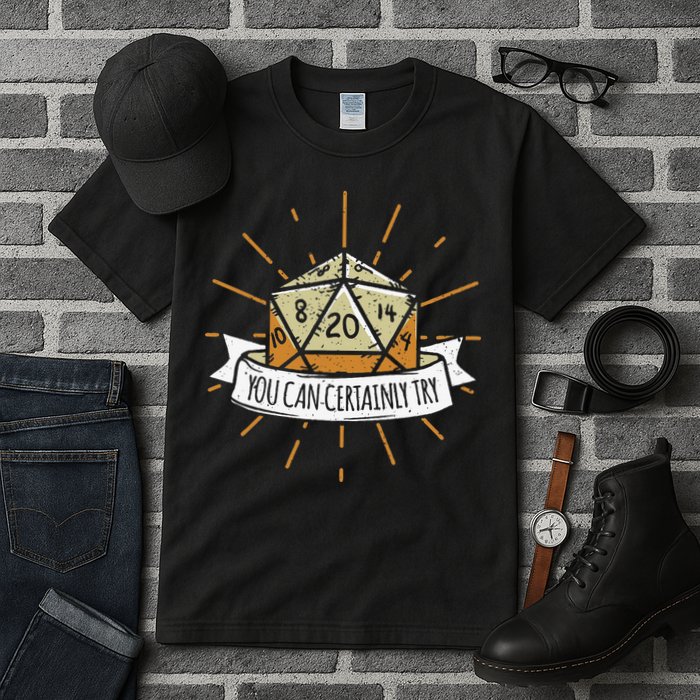 You Can Certainly Try Dragon Dice Wizard Gamer Tall T-Shirt