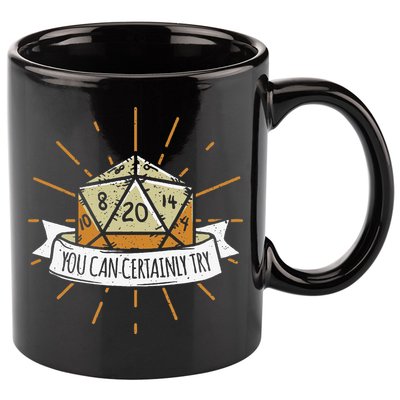 You Can Certainly Try Dragon Dice Wizard Gamer 11oz C Handle Ceramic Mug