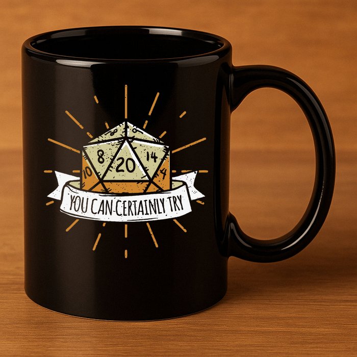 You Can Certainly Try Dragon Dice Wizard Gamer 11oz C Handle Ceramic Mug