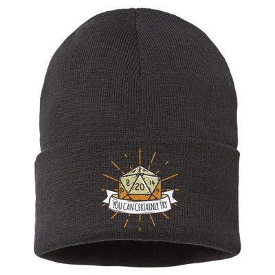 You Can Certainly Try Dragon Dice Wizard Gamer Sustainable Knit Beanie