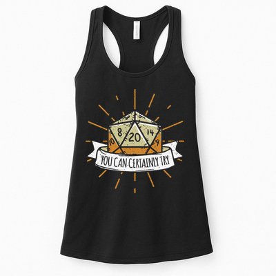 You Can Certainly Try Dragon Dice Wizard Gamer Womens Tank Top